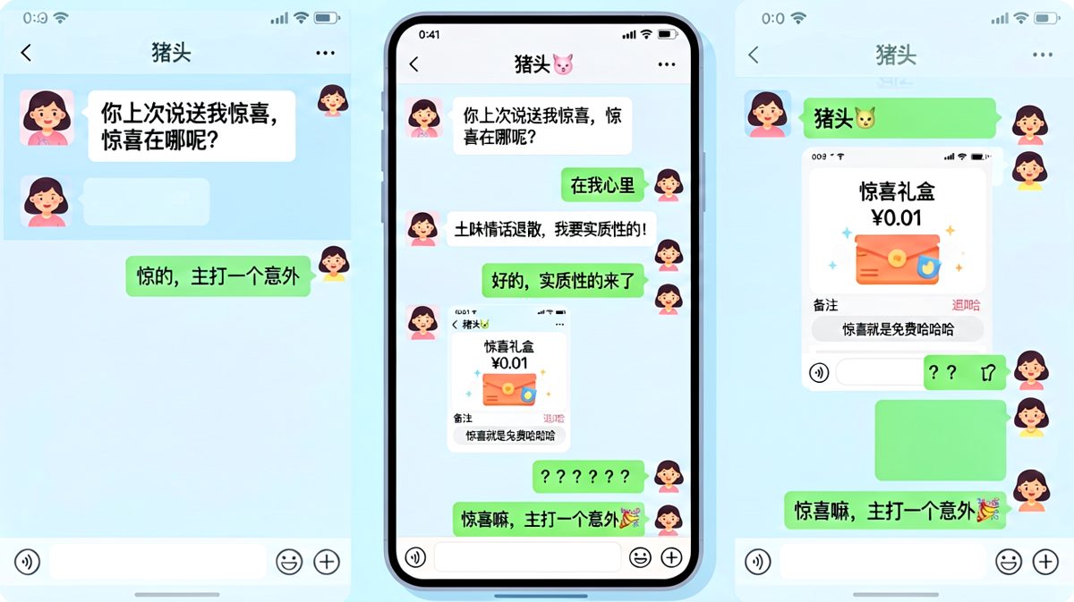 男生送的「惊喜」竟然只花了1分钱