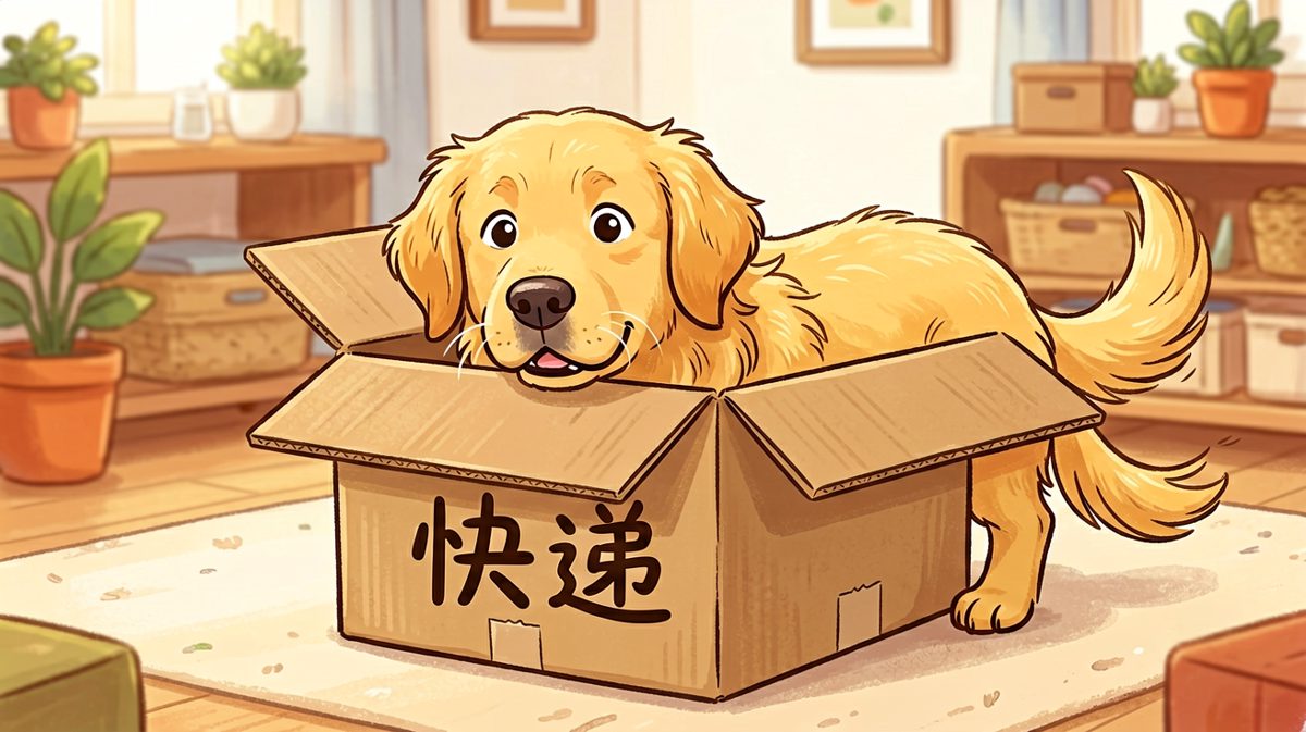只要我够努力，纸箱就是我的新家！金毛的执着令人啼笑皆非