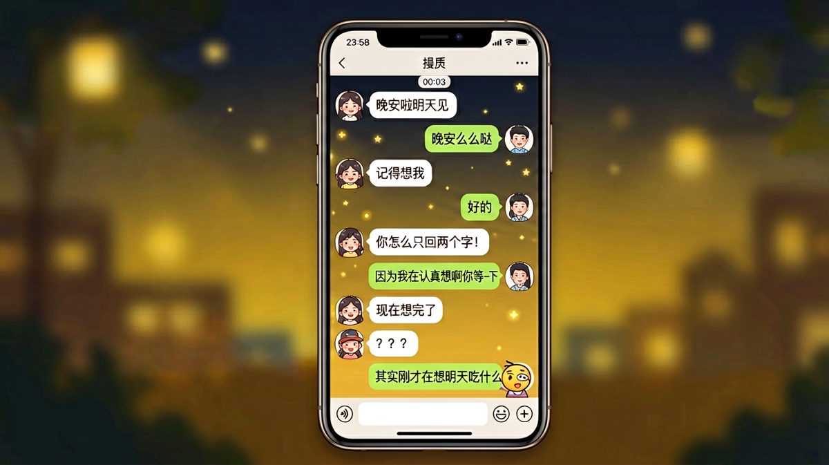 说晚安只是开始，直男式响应让夜谈变成大型社死现场