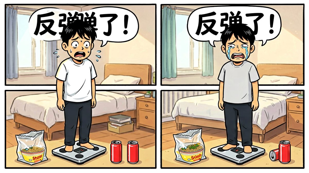 第二天再称，体重不降反升