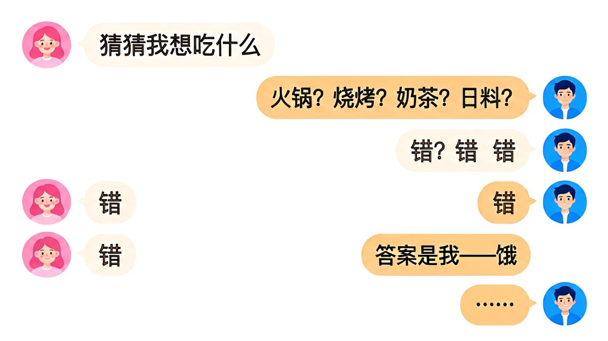 '答案是我饿'——猜你想吃什么最终答案居然是饿了