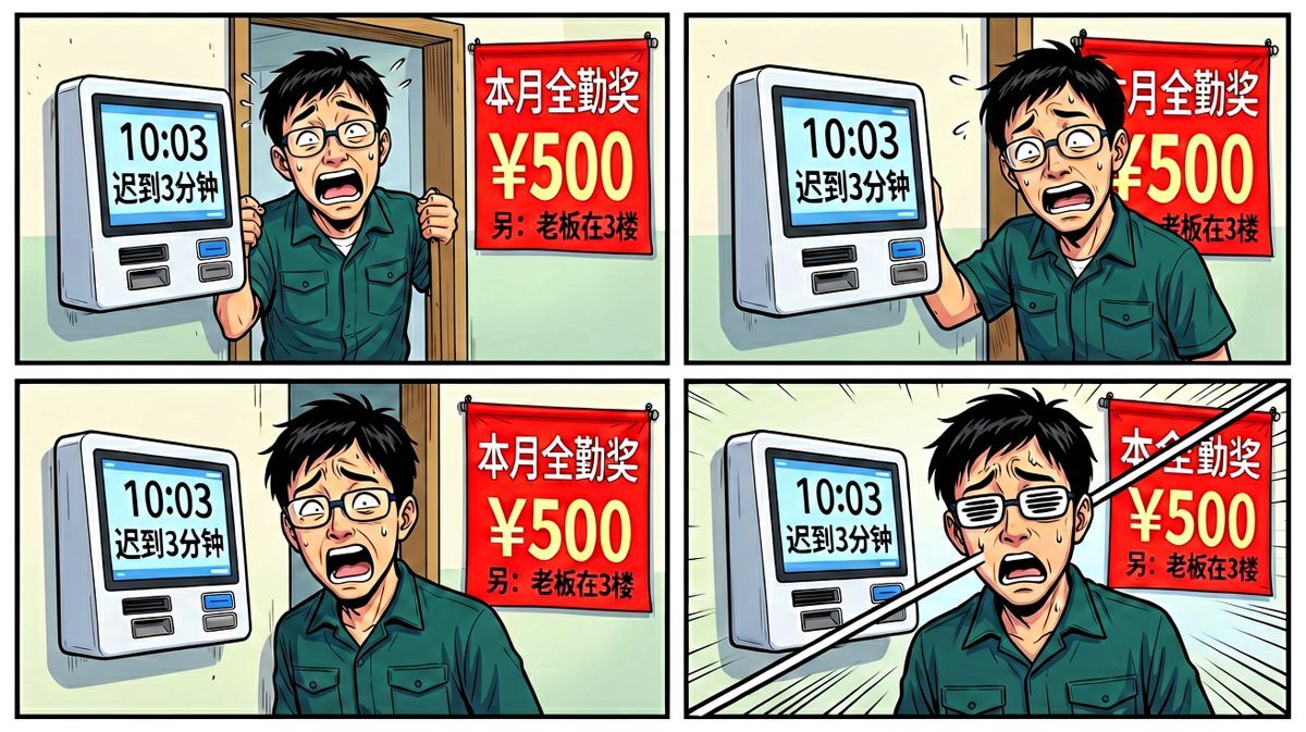 赶上了……但迟到了三分钟