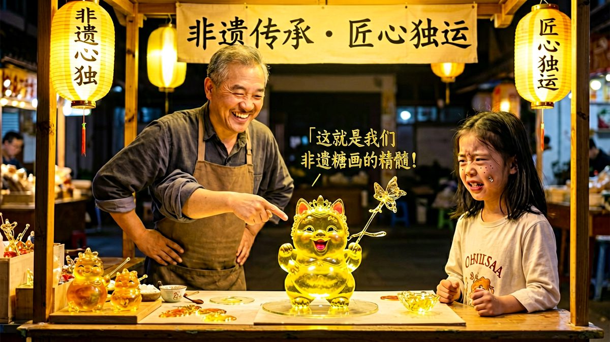 老师傅：这是非遗！女孩：好的非遗……
