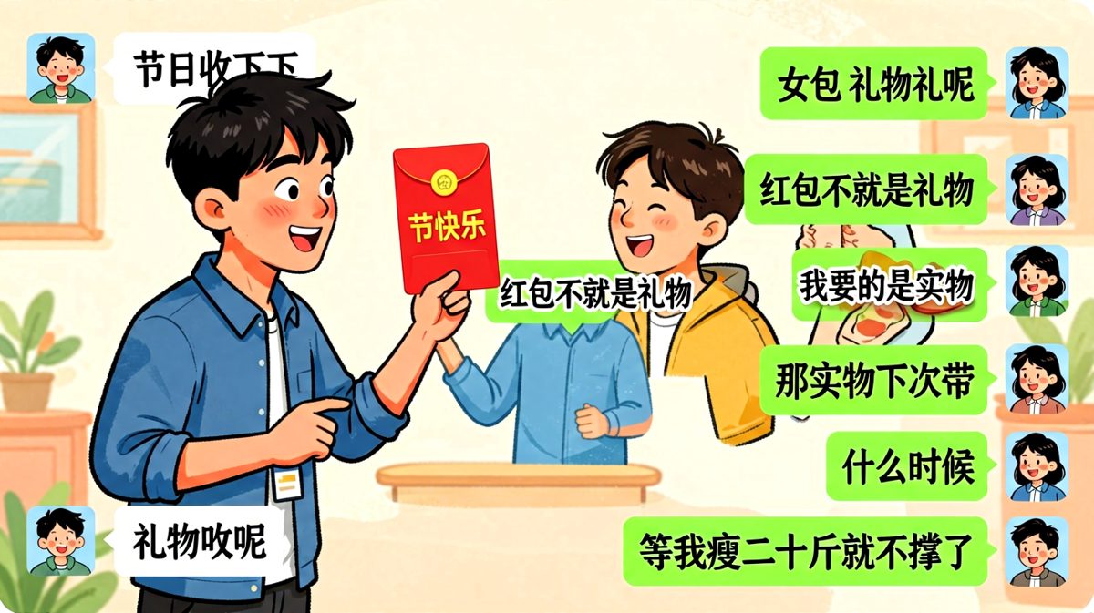节日礼物全靠红包，下次承诺遥遥无期
