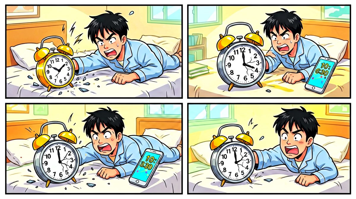 闹钟坏了？不，是时间错了