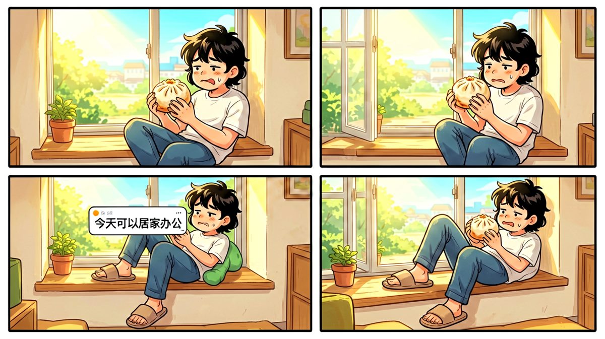 原来……今天不用出门