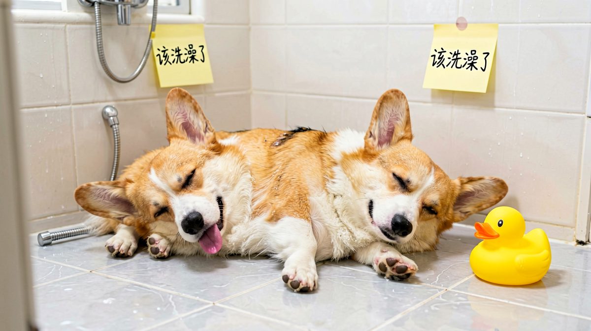《装死抵抗》——只要我躺得够平，水就淋不到我