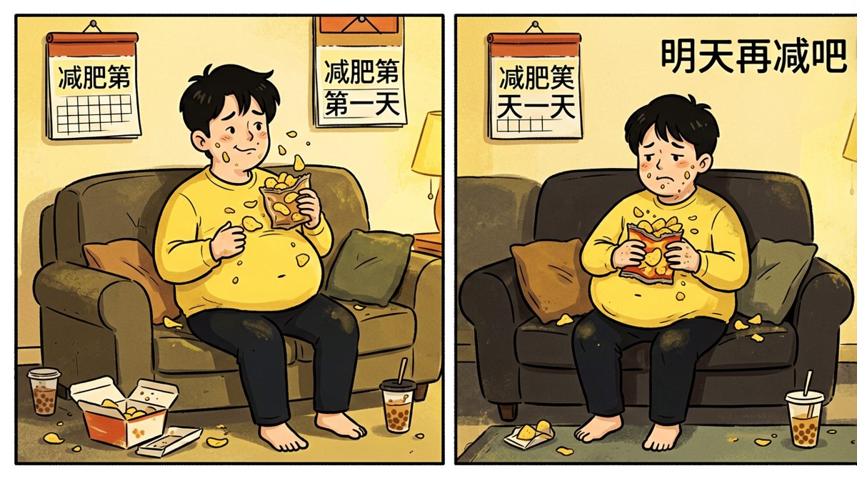 凌晨两点吃饱后的自我安慰