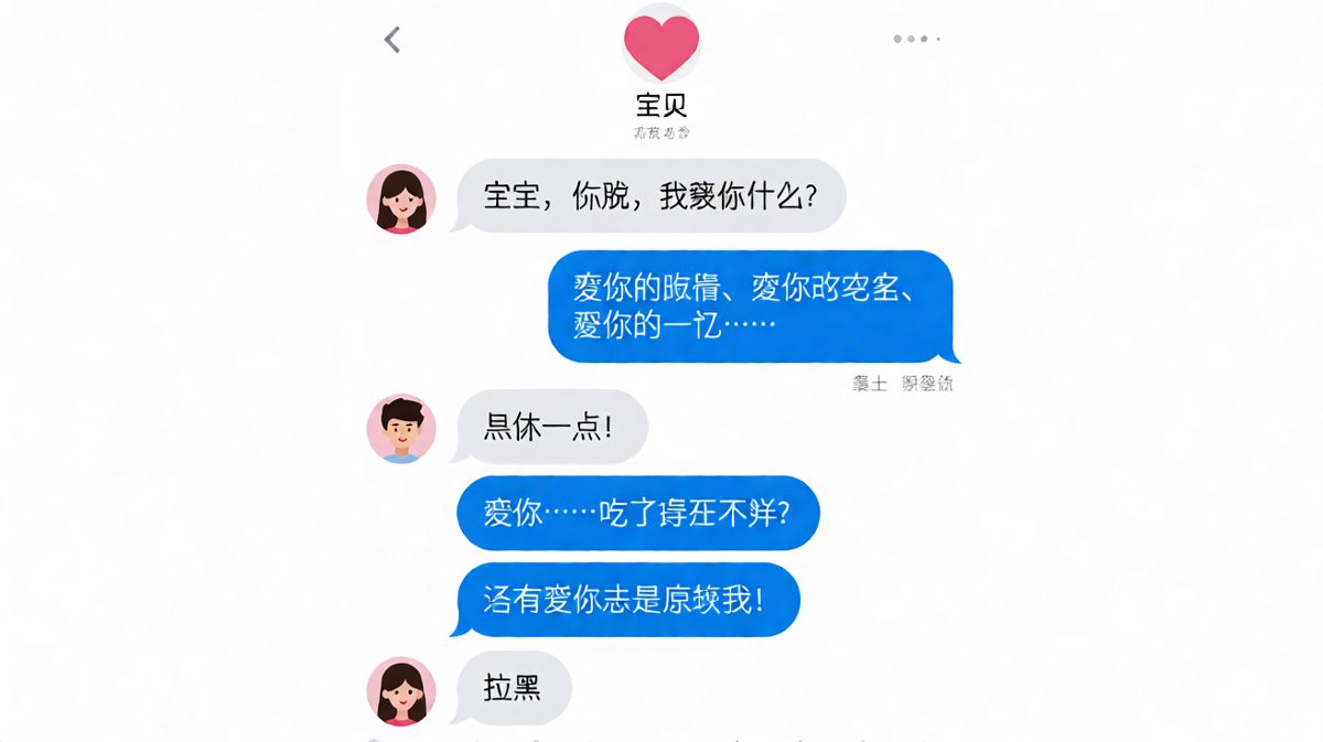 问我爱什么，回答完被拉黑了