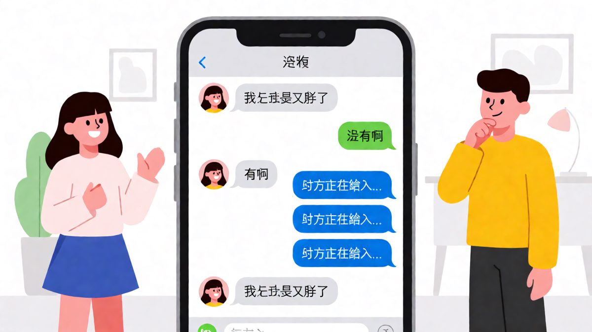 送命题现场：男生在'没有啊'和'是有点'之间反复横跳