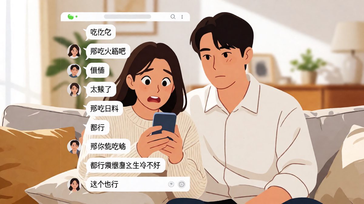 随便——这是情侣对话里最大的陷阱，吃完还要被问开心吗