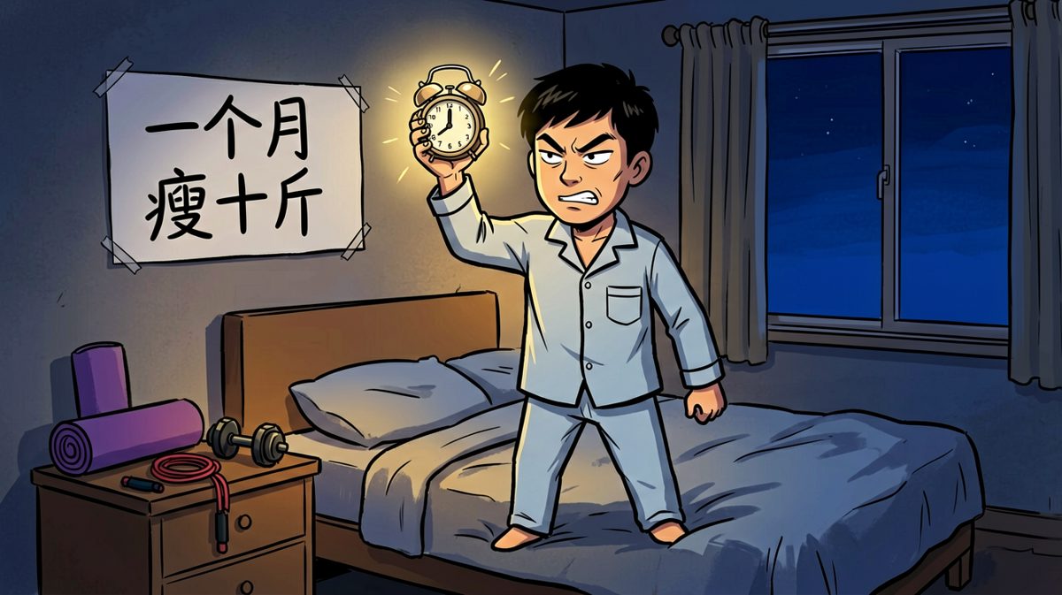 深夜热血满满：发誓明天六点起床晨跑！