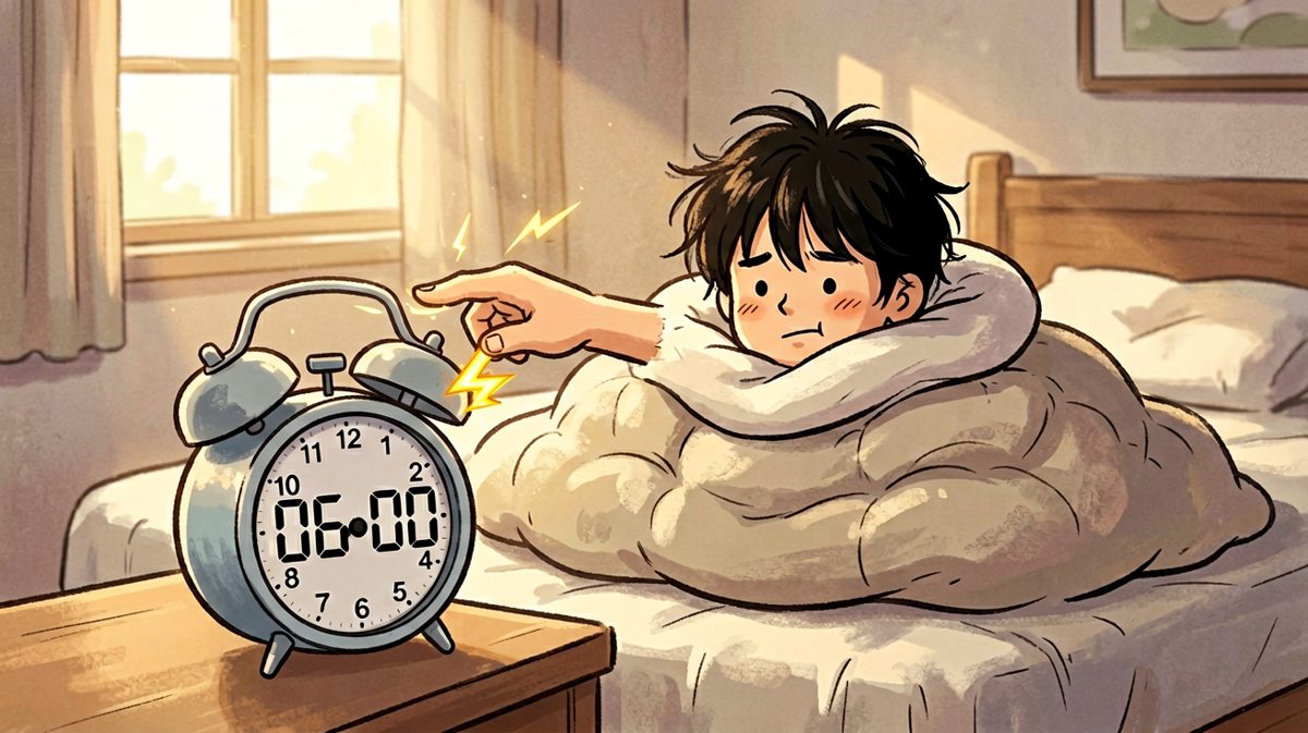闹钟响起：再睡五分钟……