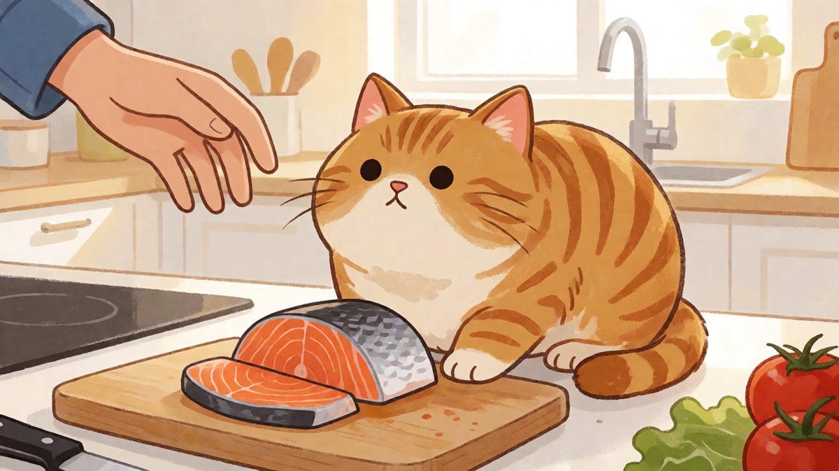 被捉奸在灶台的橘猫：这鱼它先动的手！