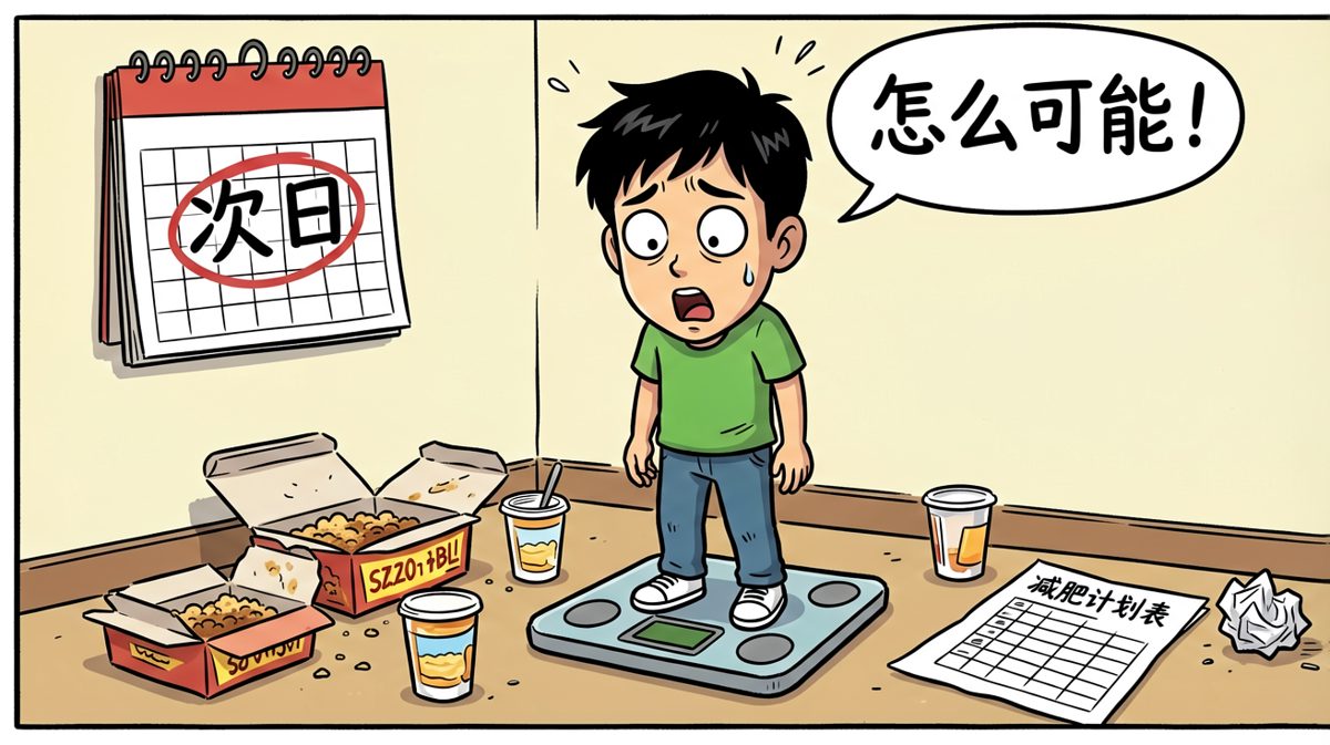 第二天上秤，心态崩了。