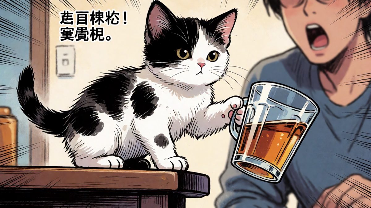 我不是故意的，是杯子自己跳下去的。