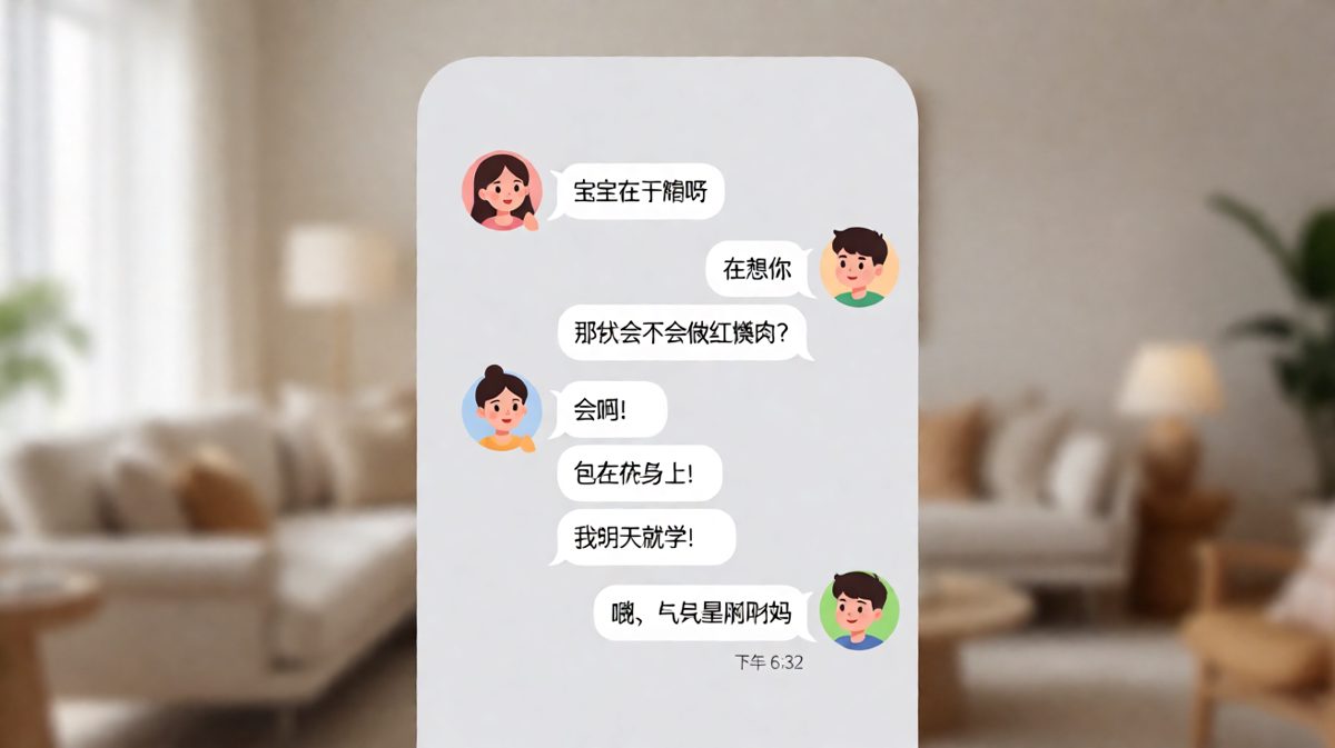 宝宝在干嘛，我在学红烧肉，结果你只是要问阿姨？