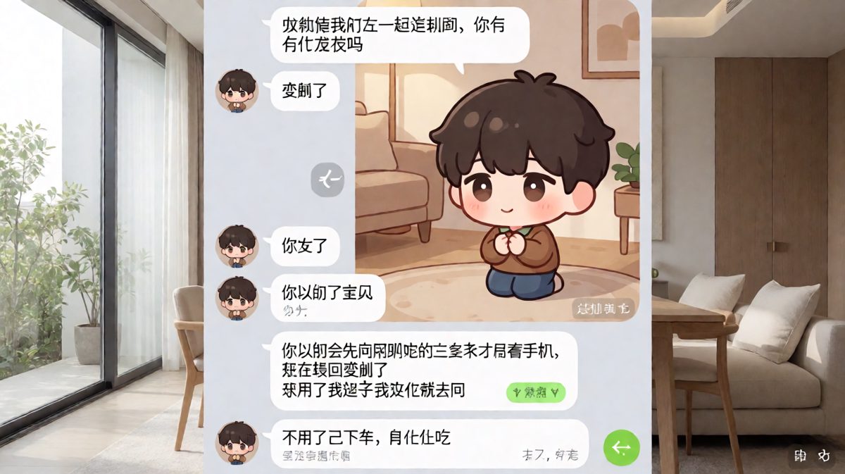 男生以为在夸自己，女生其实在控诉他只顾看手机