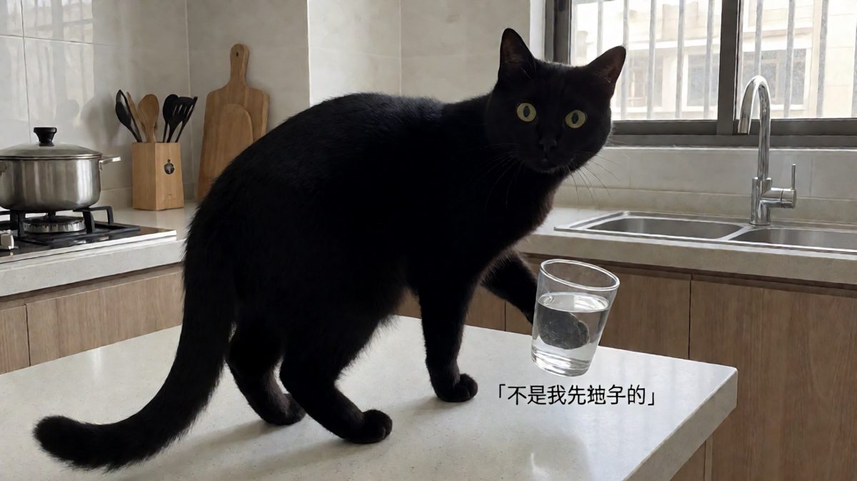 猫咪：这杯子它自己不想活，我不拦着