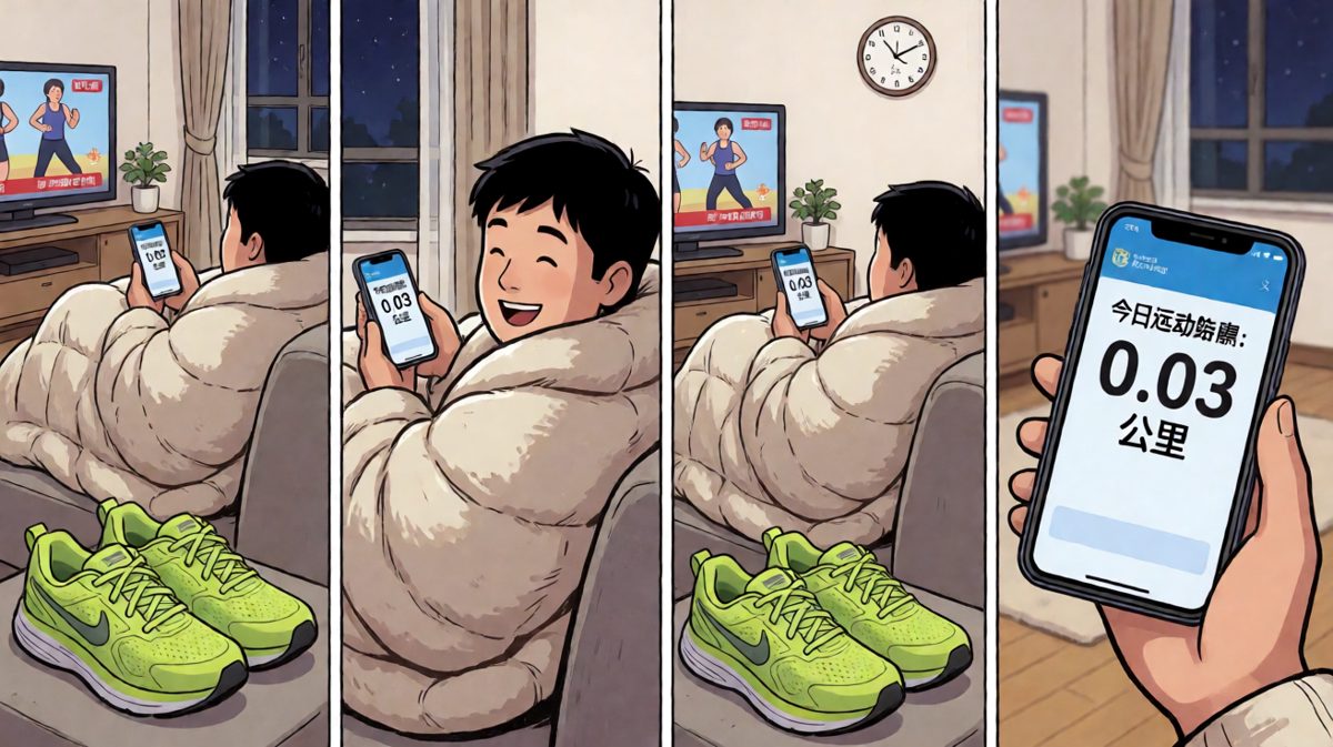 跑步？明天再说吧，今日份的坚持已完成（指起床）！