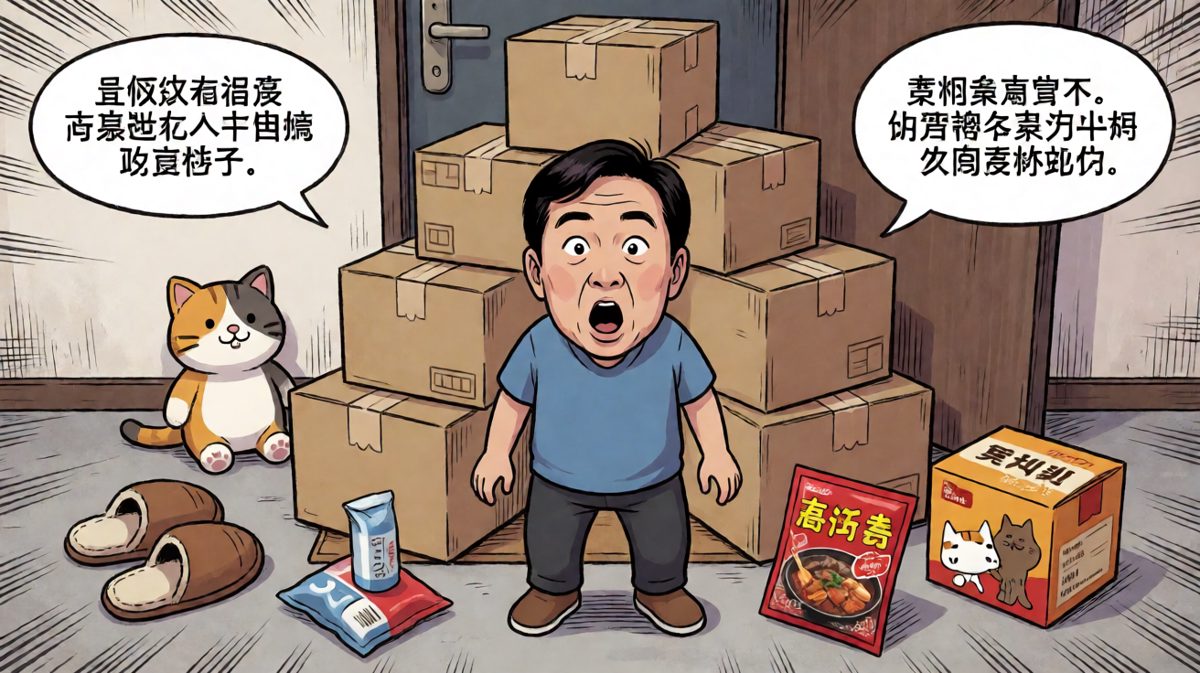 送来的不是外卖，而是一堆莫名其妙的外卖'配菜'