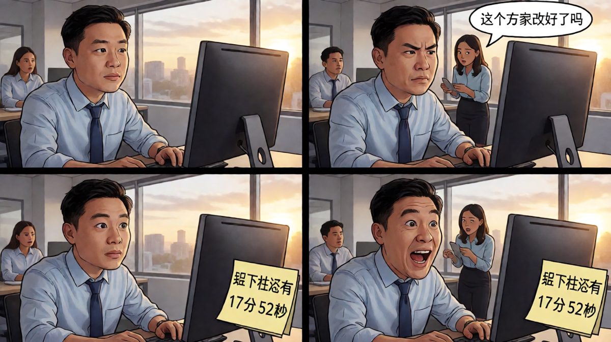 看表第 108 次，距离下班还有'亿'点点时间