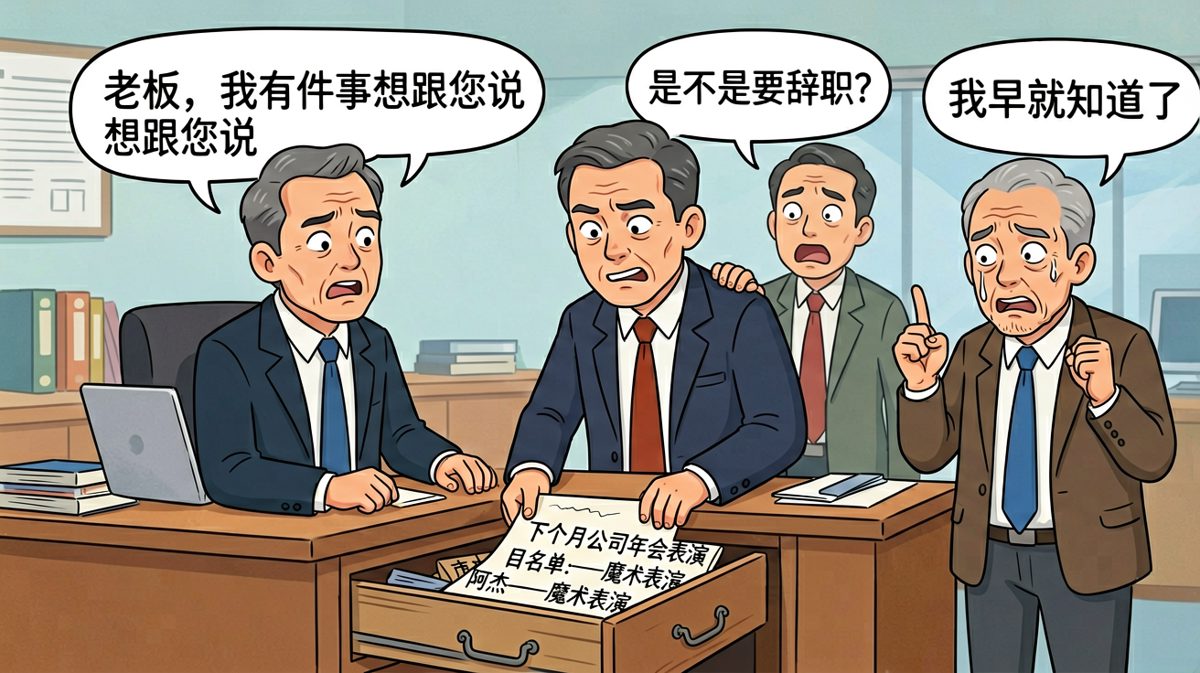 以为要辞职，其实是老板的'年度大戏'