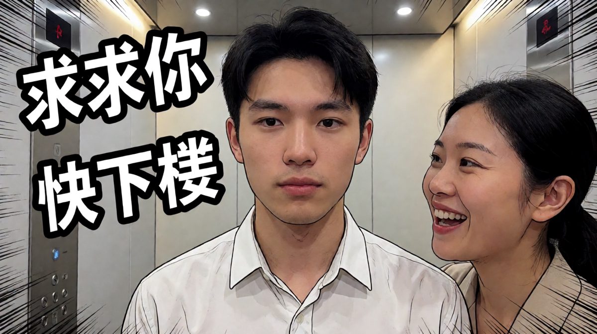 电梯里的每一秒都是人生极限挑战。