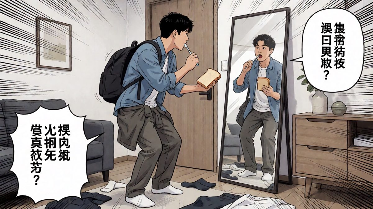 人生中最快的洗漱与穿衣过程