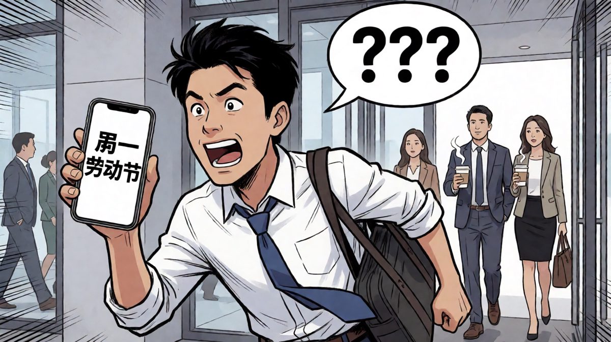 狂奔半小时后发现今天是假期，欲哭无泪