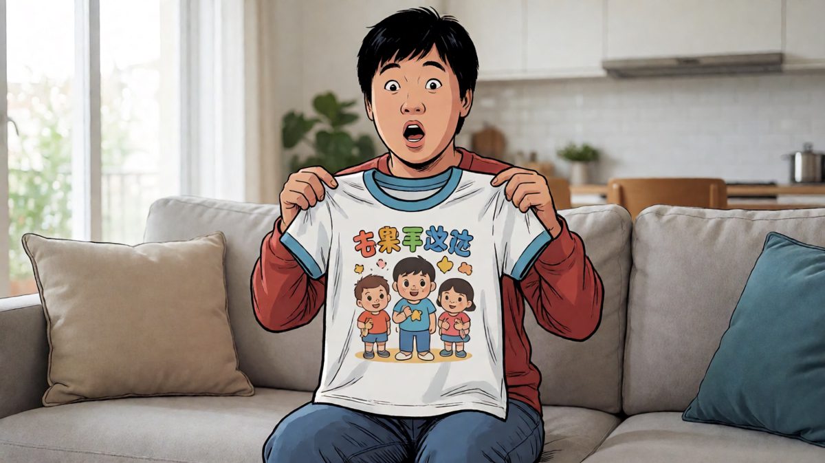 拆开一看竟是童装，主角的表情从天堂掉到地狱。