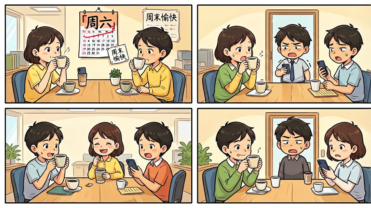 到了公司才发现——今天是周六！