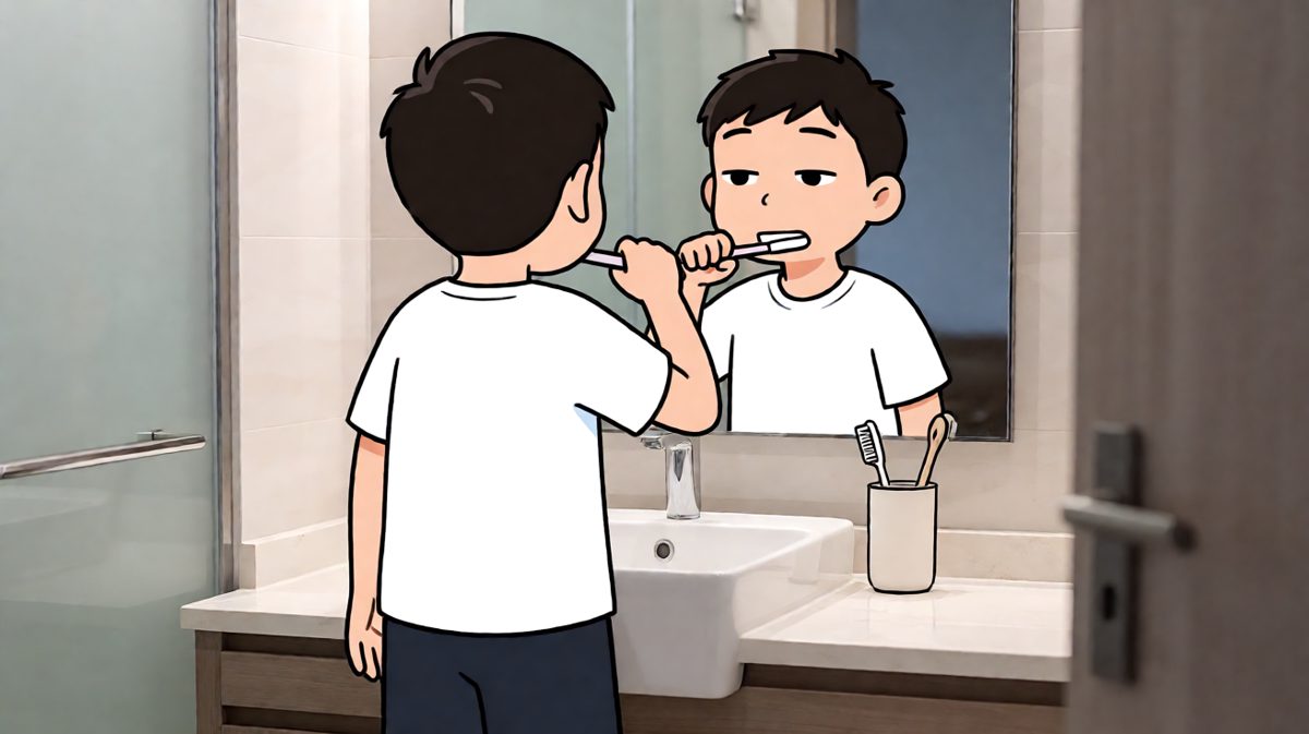 刷牙？不，是洗脸式刷牙。
