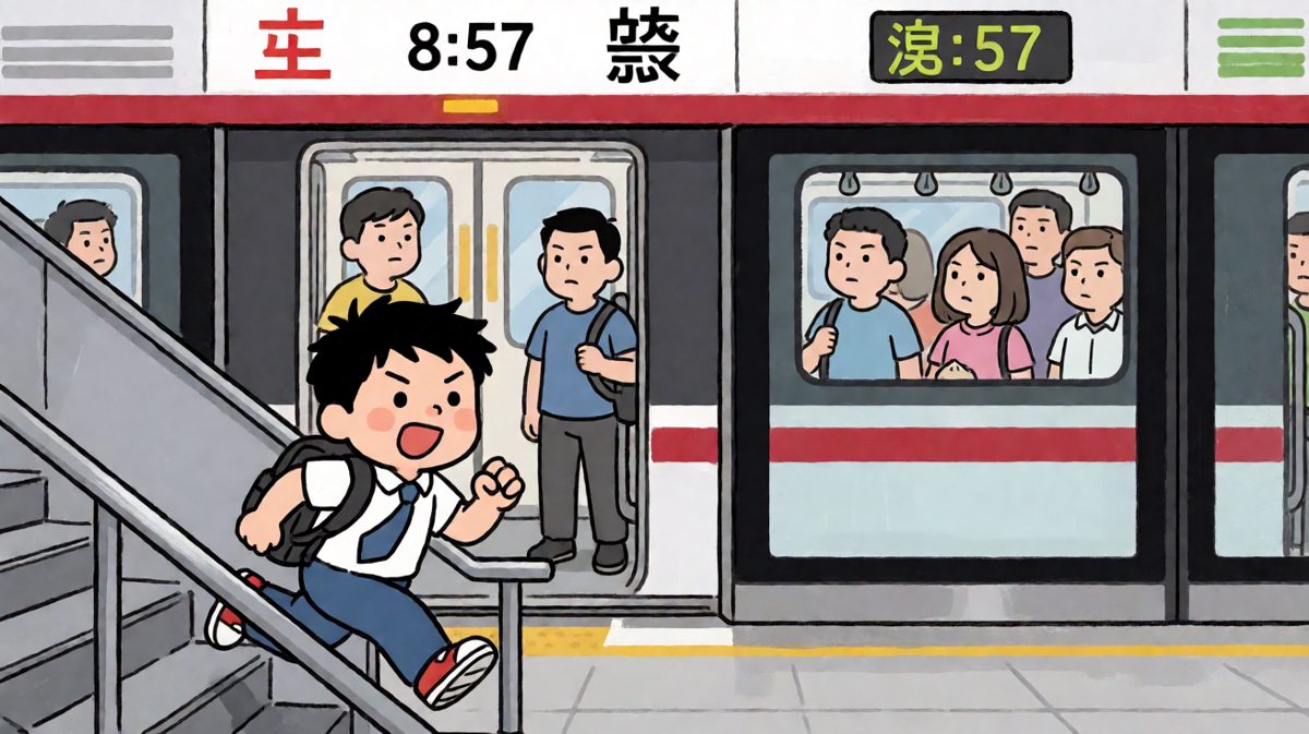 差一分钟迟到！冲啊！