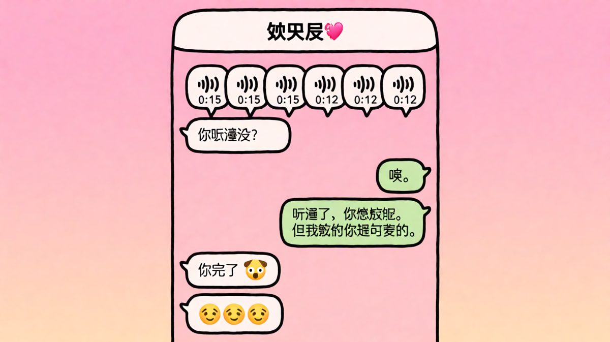 女生长篇倾诉，男生三句话终结对话并反杀