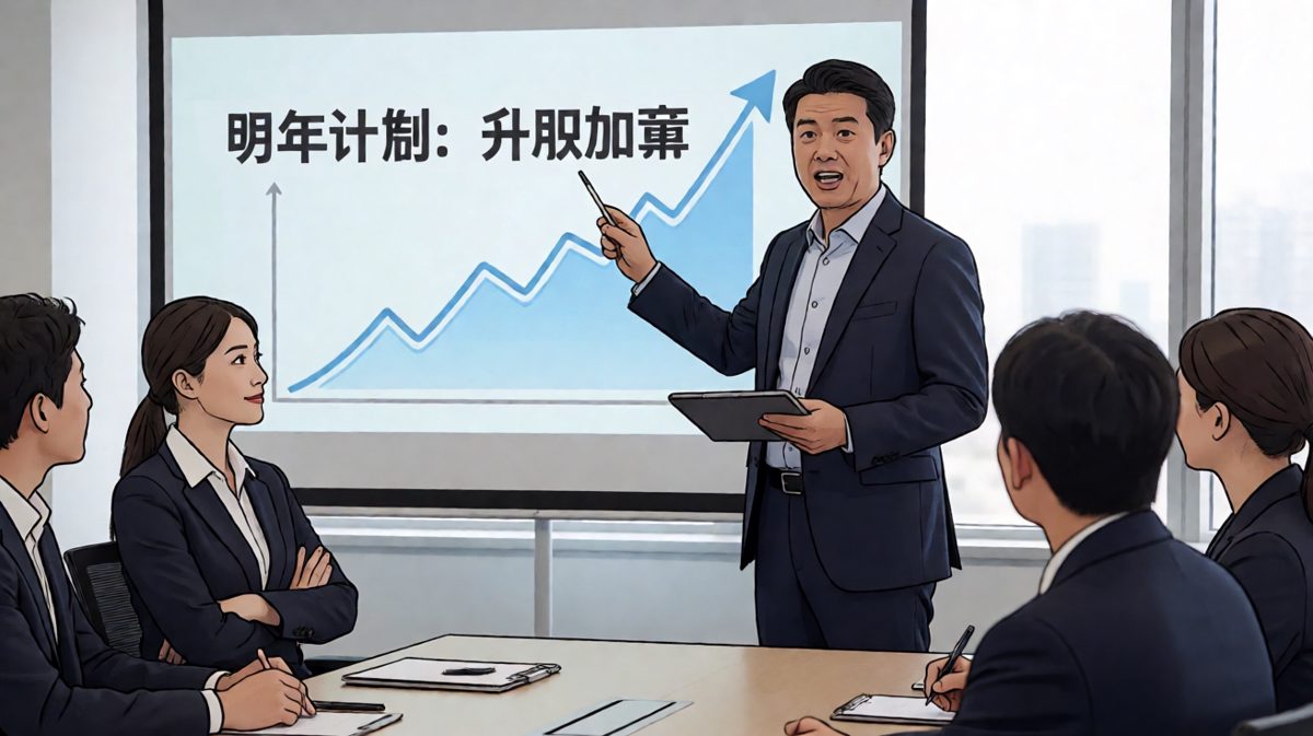 老板：明年一定给你升职加薪！员工（淡定）：那先把今年的加班费结一下？老板（笑容僵住）。