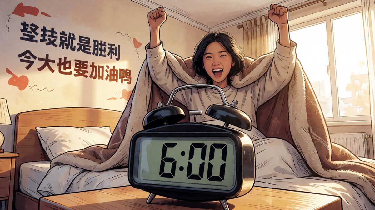 闹钟一响，主角热血沸腾地宣布今天要开始健身！