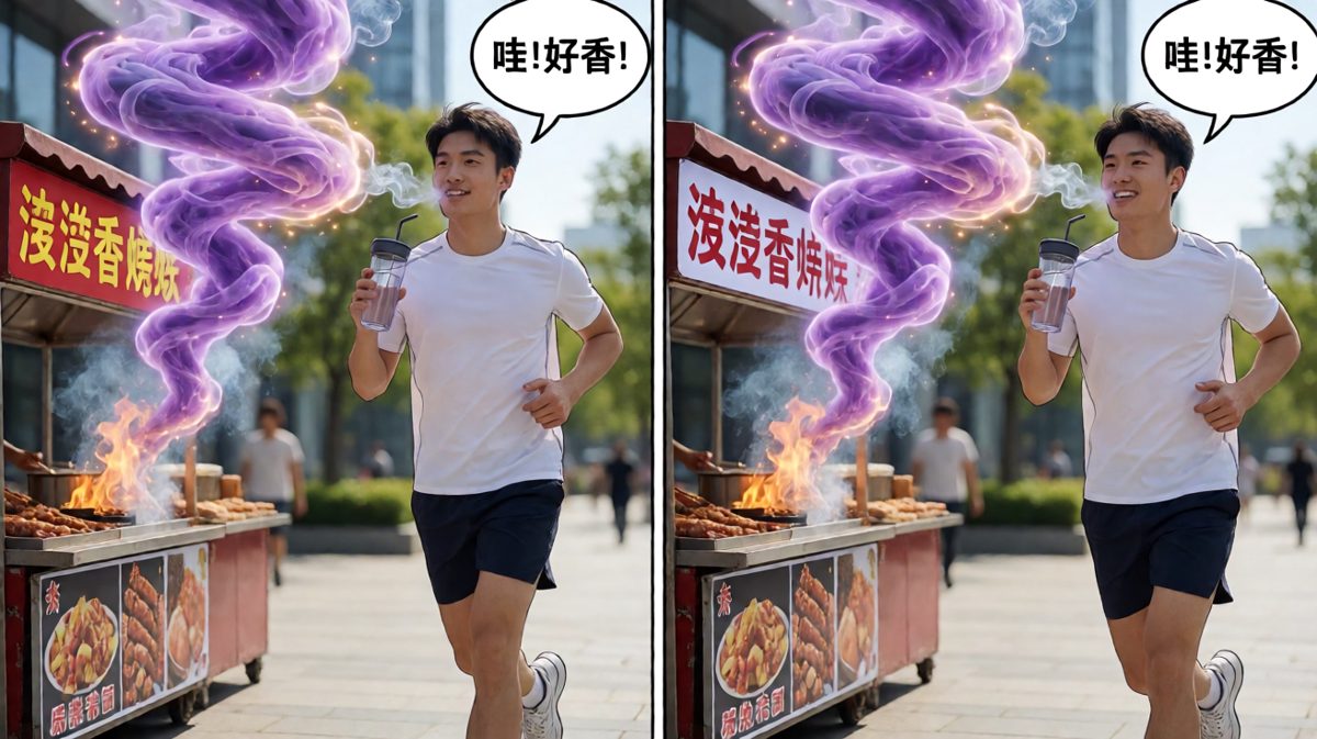 第三格：路过烧烤摊，灵魂开始动摇