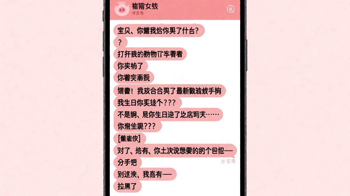 送错礼物还补刀：直男的极限操作，直接把自己送走。