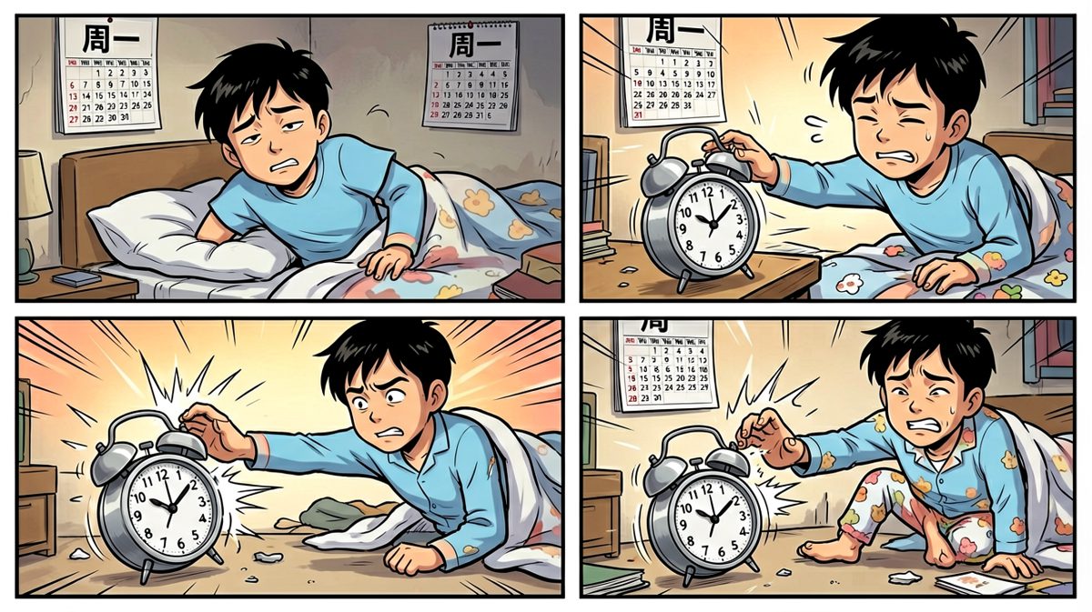 把闹钟拍飞！世界终于安静了……