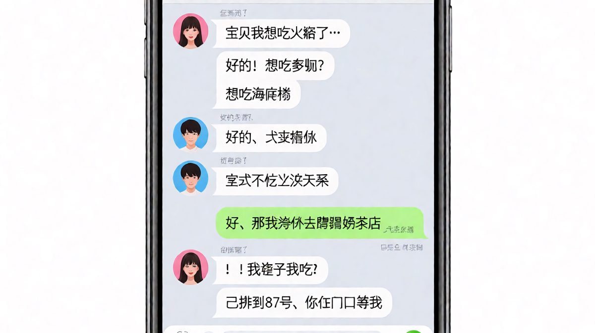 女生反复横跳说不吃→男生真的去排队→女生被迫妥协的搞笑反转