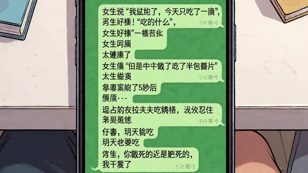 女生减肥路上的诚实坦白，男生从鼓励到放弃的全过程