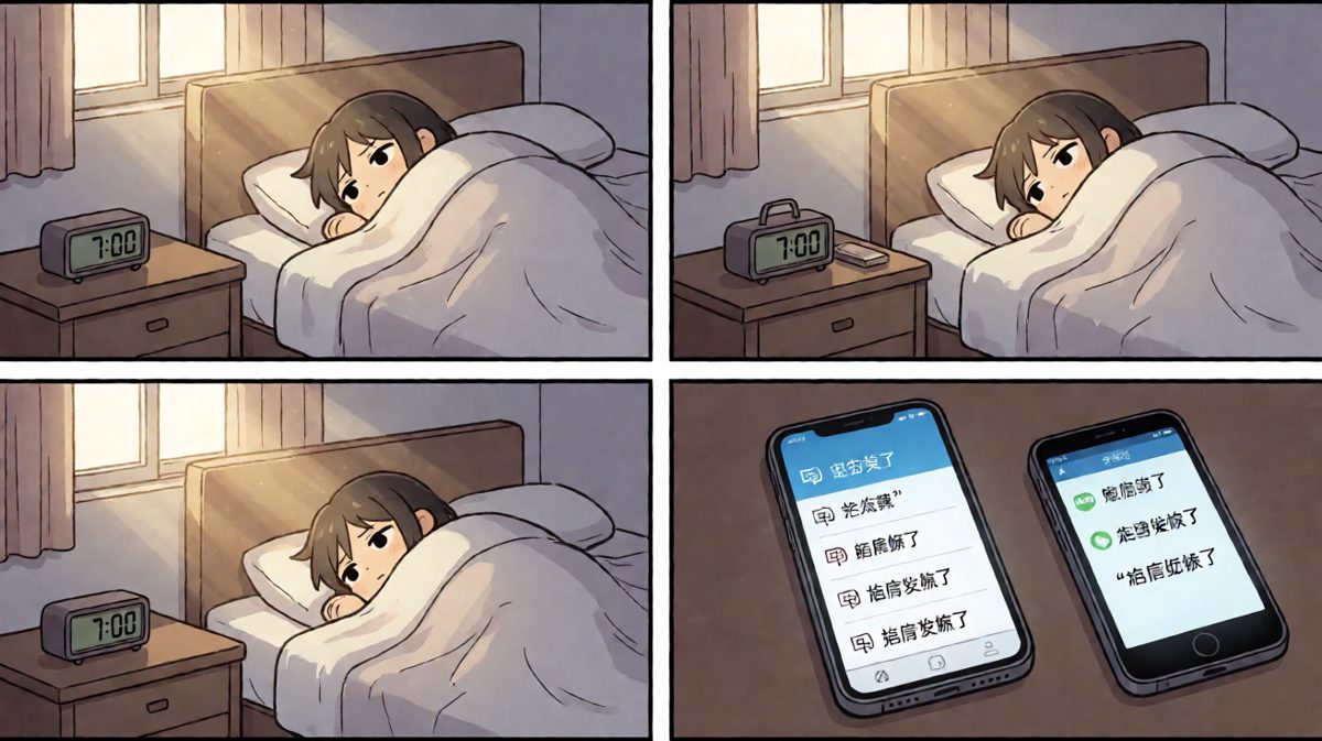 一觉睡到十一点半，完美错过