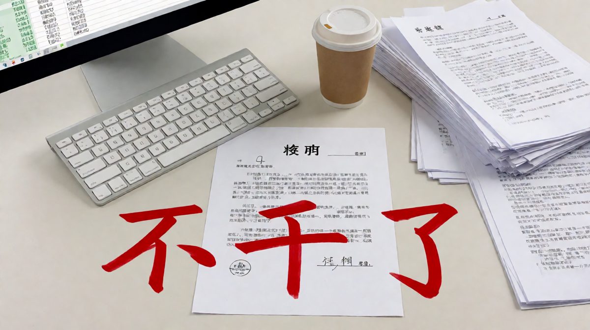 周一早上，我带着辞职信来上班