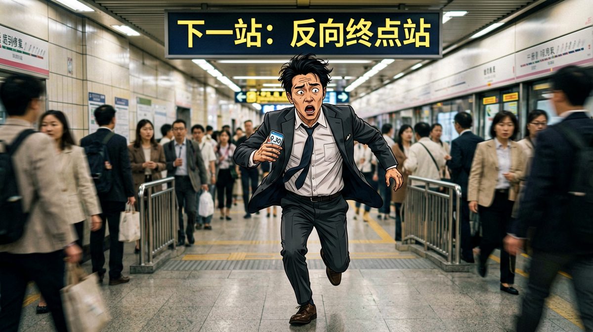 完蛋，坐反方向了！