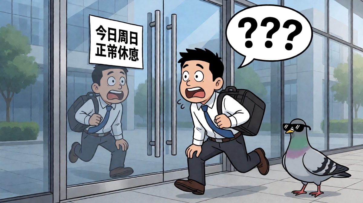 到了才发现——今天是周末