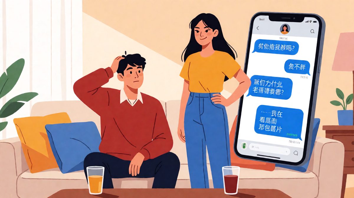 经典送命题的终极反转——男生以为在答题，其实在找薯片