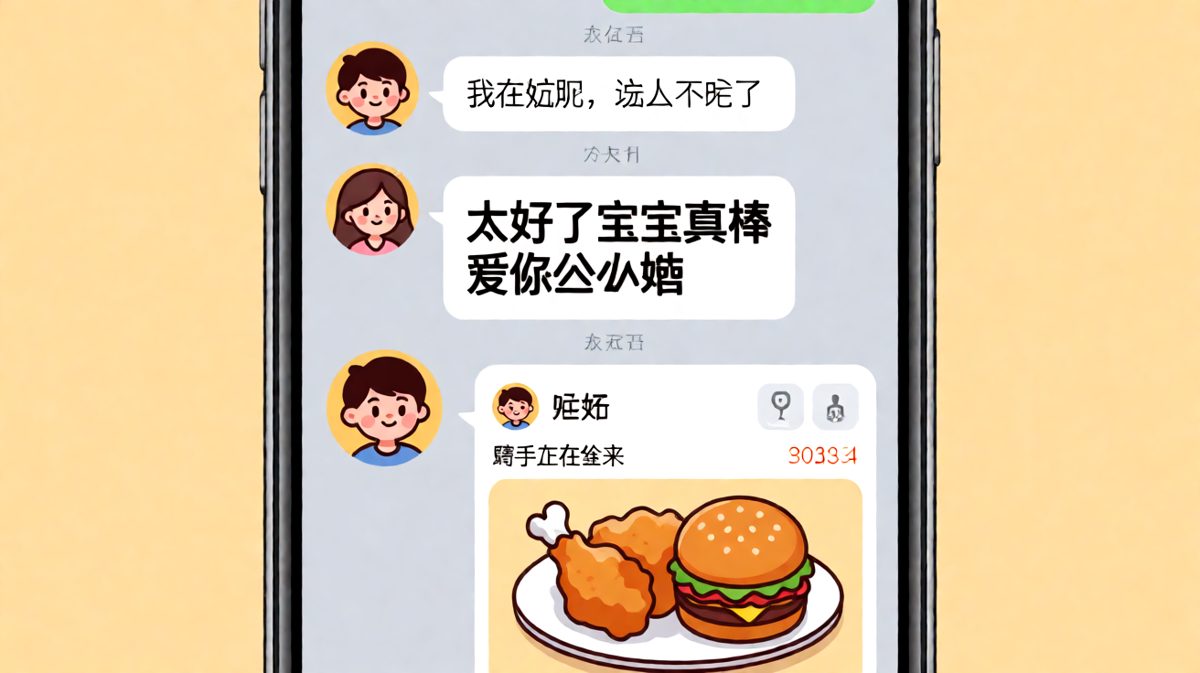 嘴上说减肥，手却在点外卖，经典翻车现场