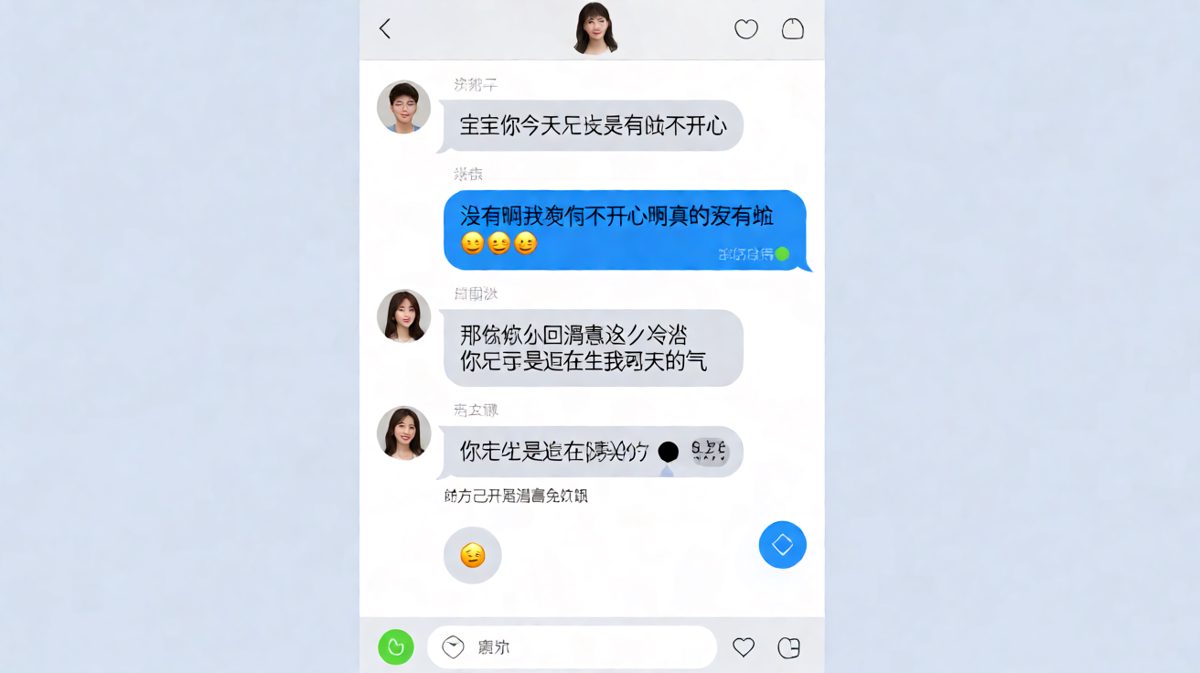 '我没生气'等于'我现在就生气'