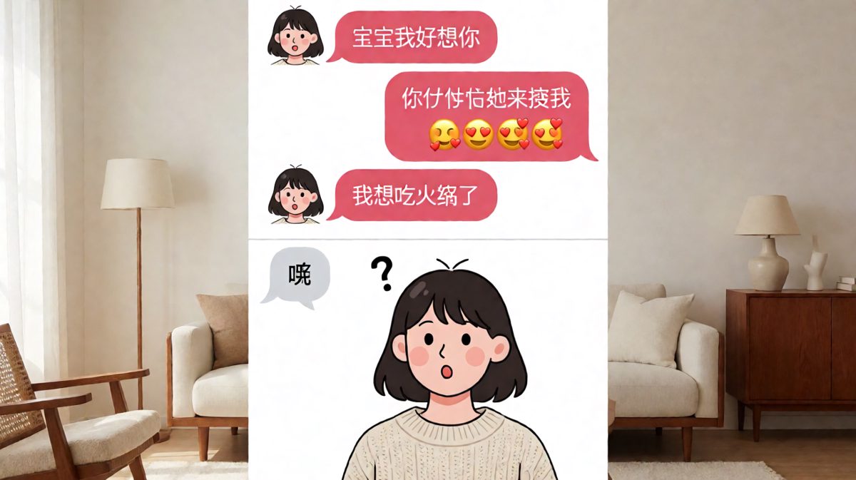 撒娇三连后，只换来一个'哦'字的暴击瞬间
